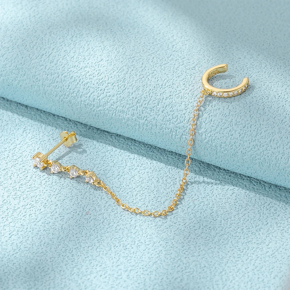 Pendiente de Clip y Cadena