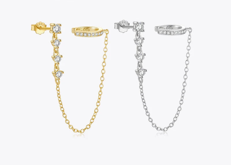 Pendiente de Clip y Cadena