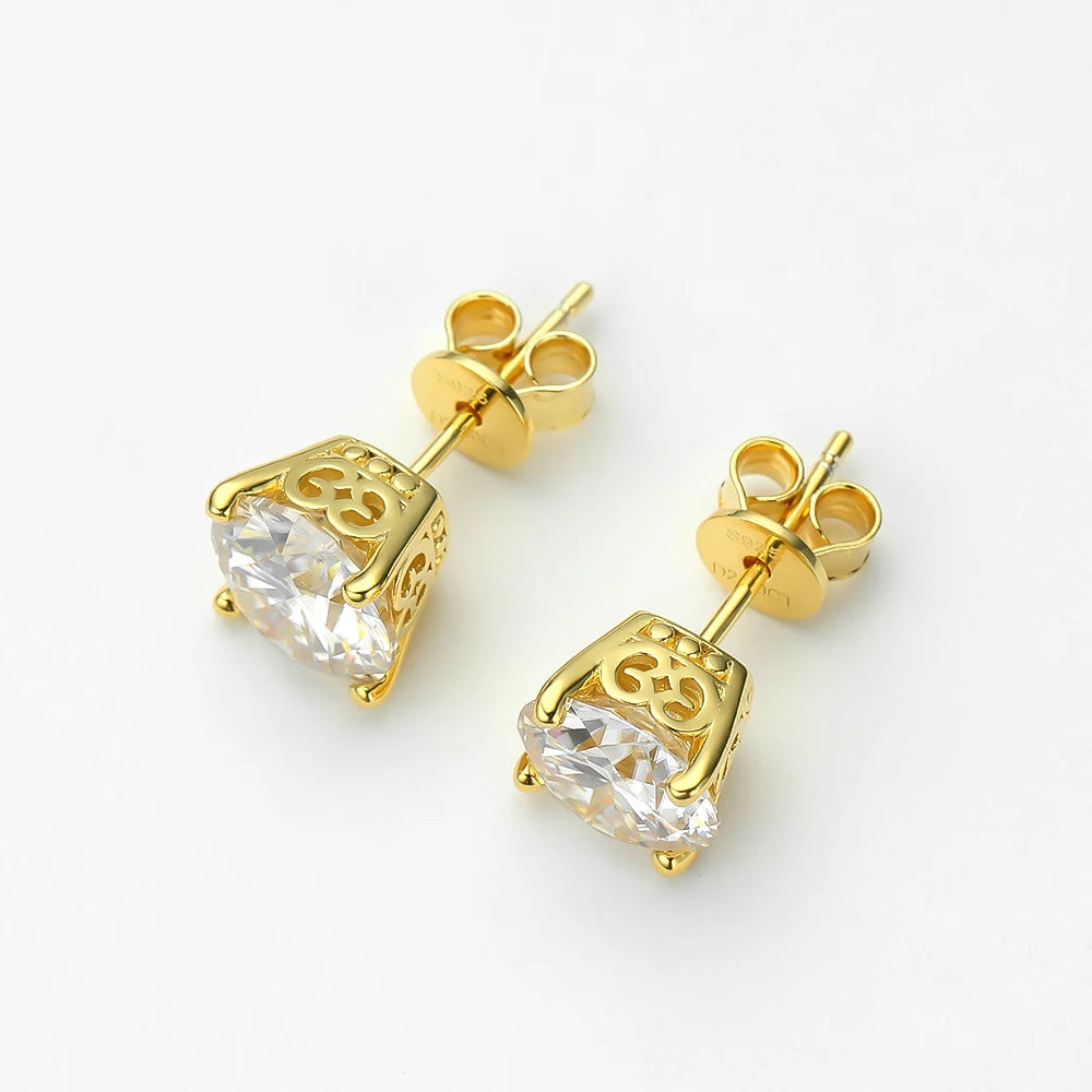 Aretes de Moissanita 2 Quilates