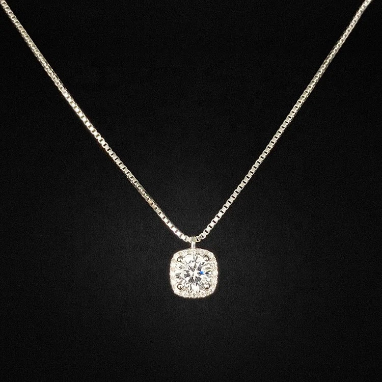 Necklace with Moissanite Pendant