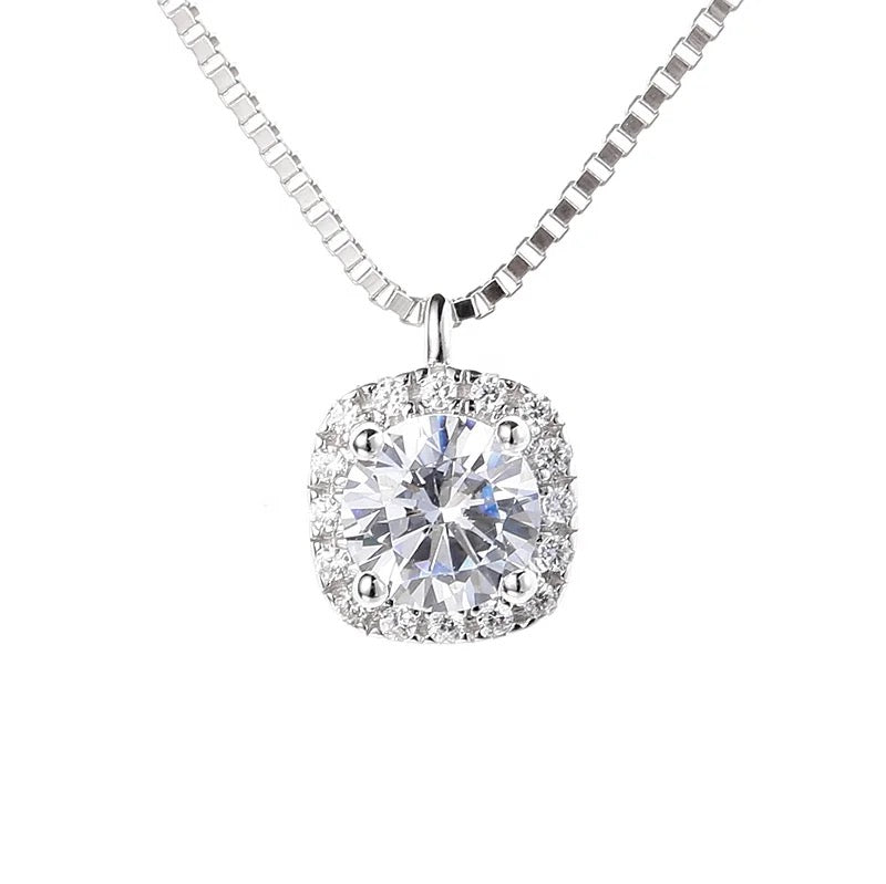 Necklace with Moissanite Pendant