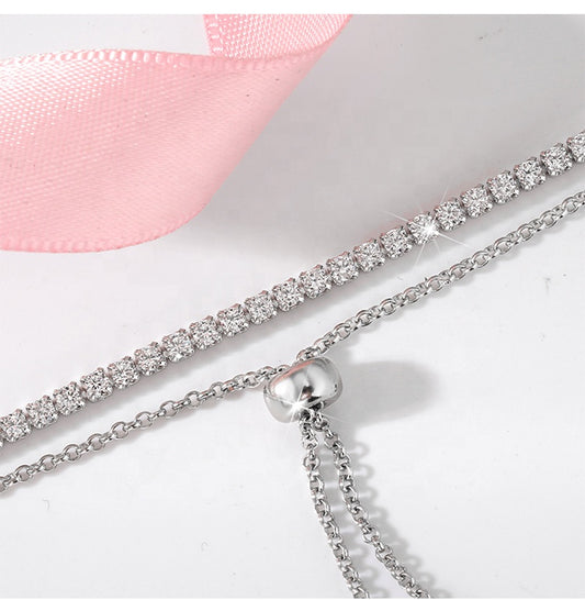 Adjustable Tennis Crystal Bracelet