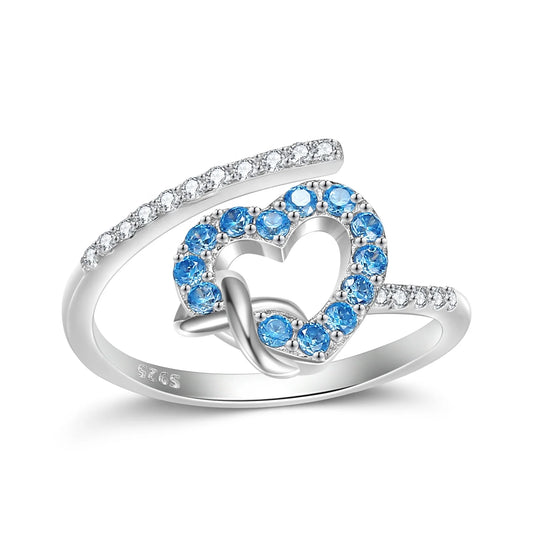 Infinite Love Heart Rings