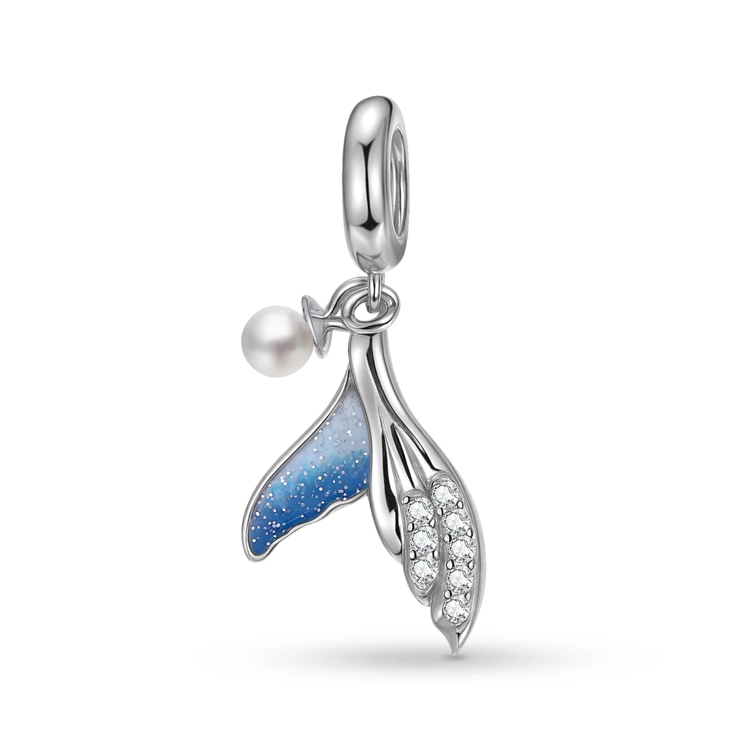 Blue Mermaid Tail Pendant Charm