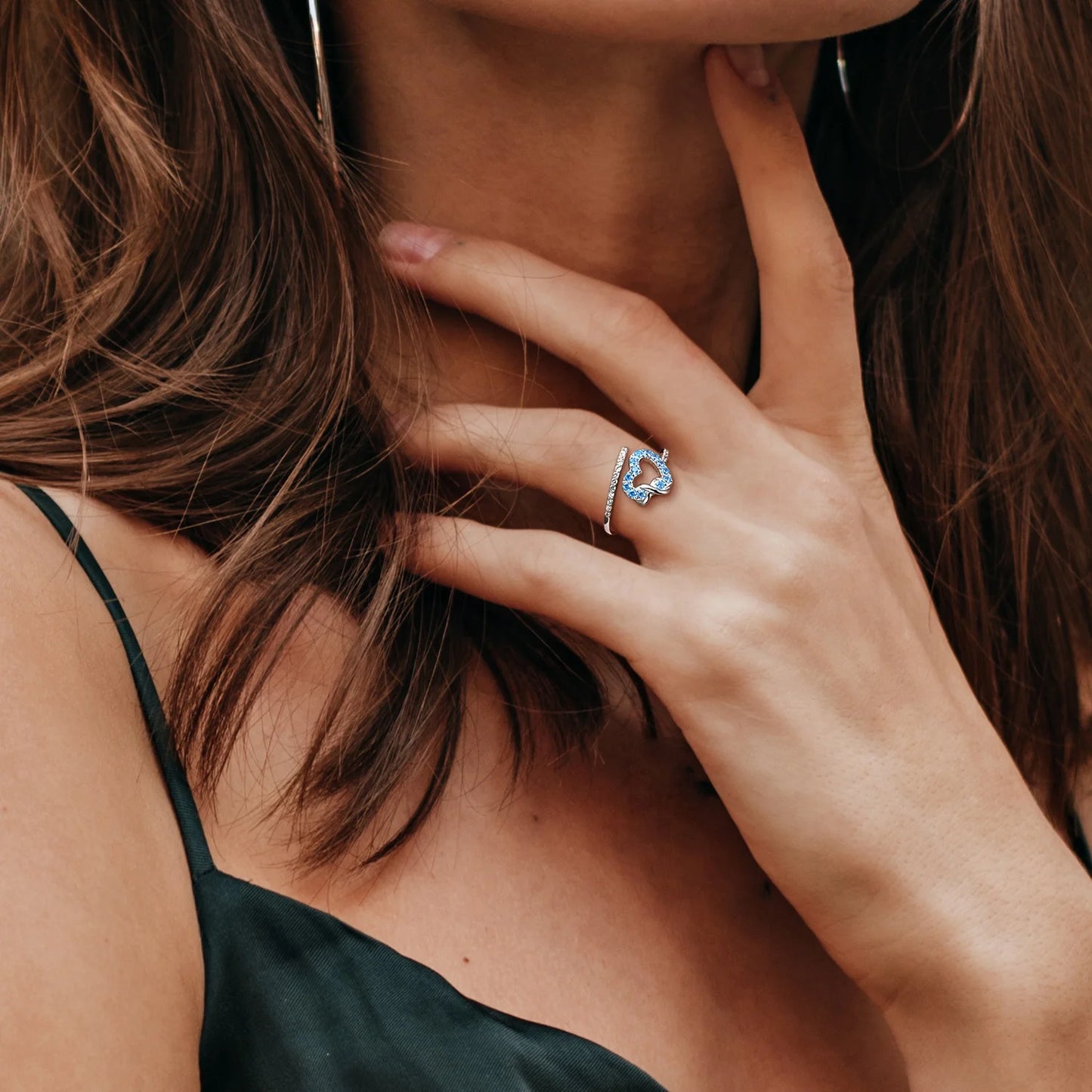 Infinite Love Heart Rings