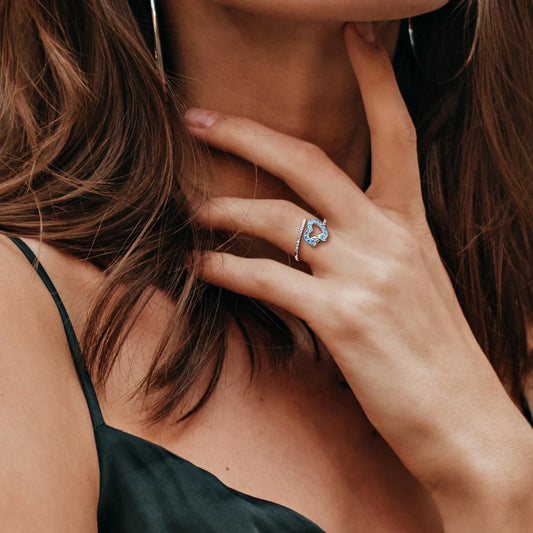 Anillos de corazón de amor infinito