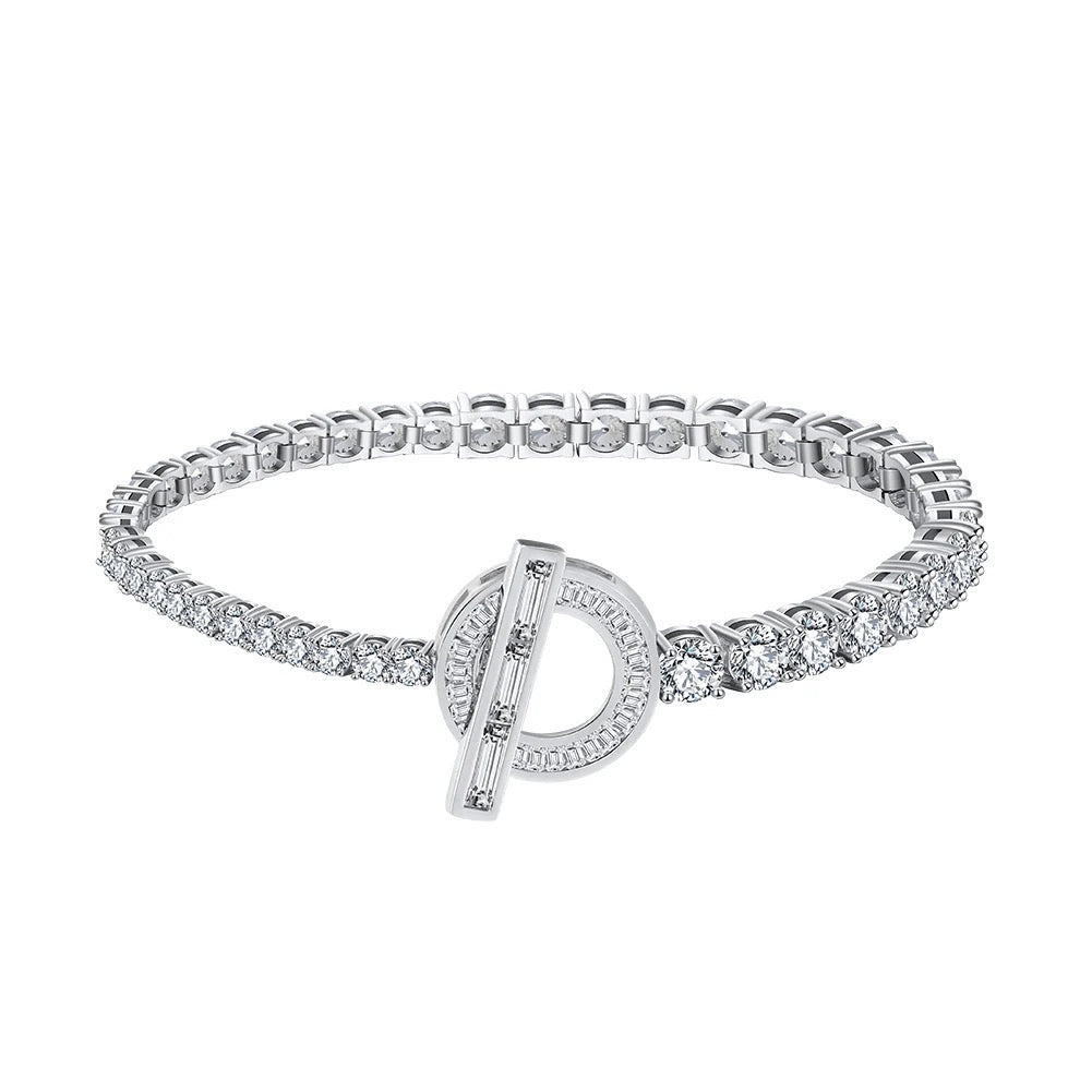 Tennis Bracelet Cubic Zirconia Toggle