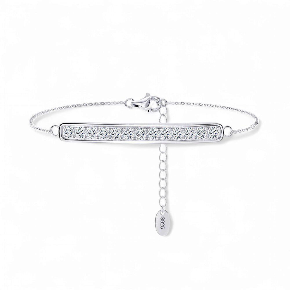 Diamond Bar Chain Anklet.