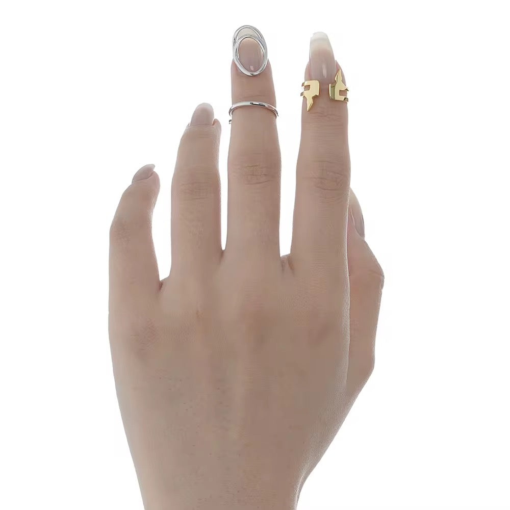 Geometric Opening Style Ring