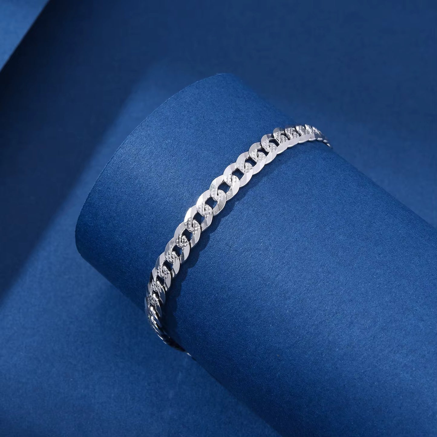 Cuban Diamond Cut Bracelet