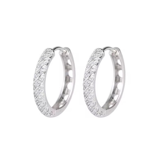 Zirconia Hoop Earrings