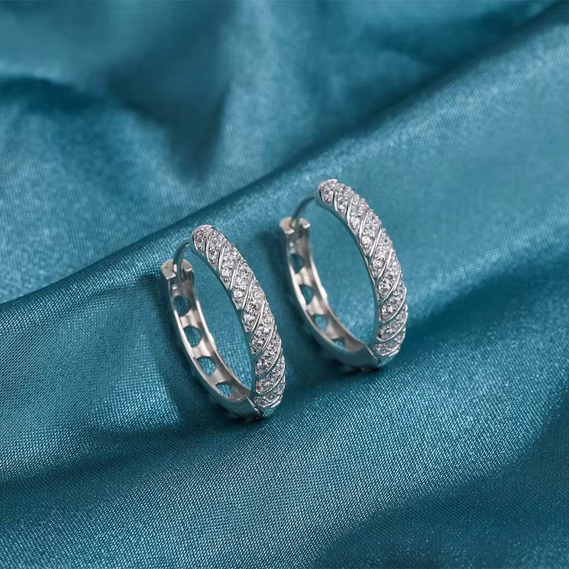 Zirconia Hoop Earrings