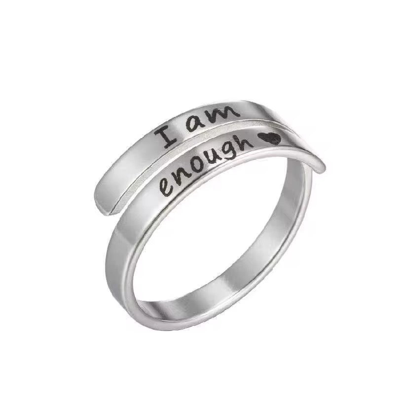 “I am Enough” Adjustable Ring