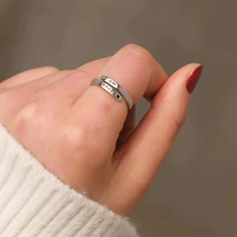 “I am Enough” Adjustable Ring