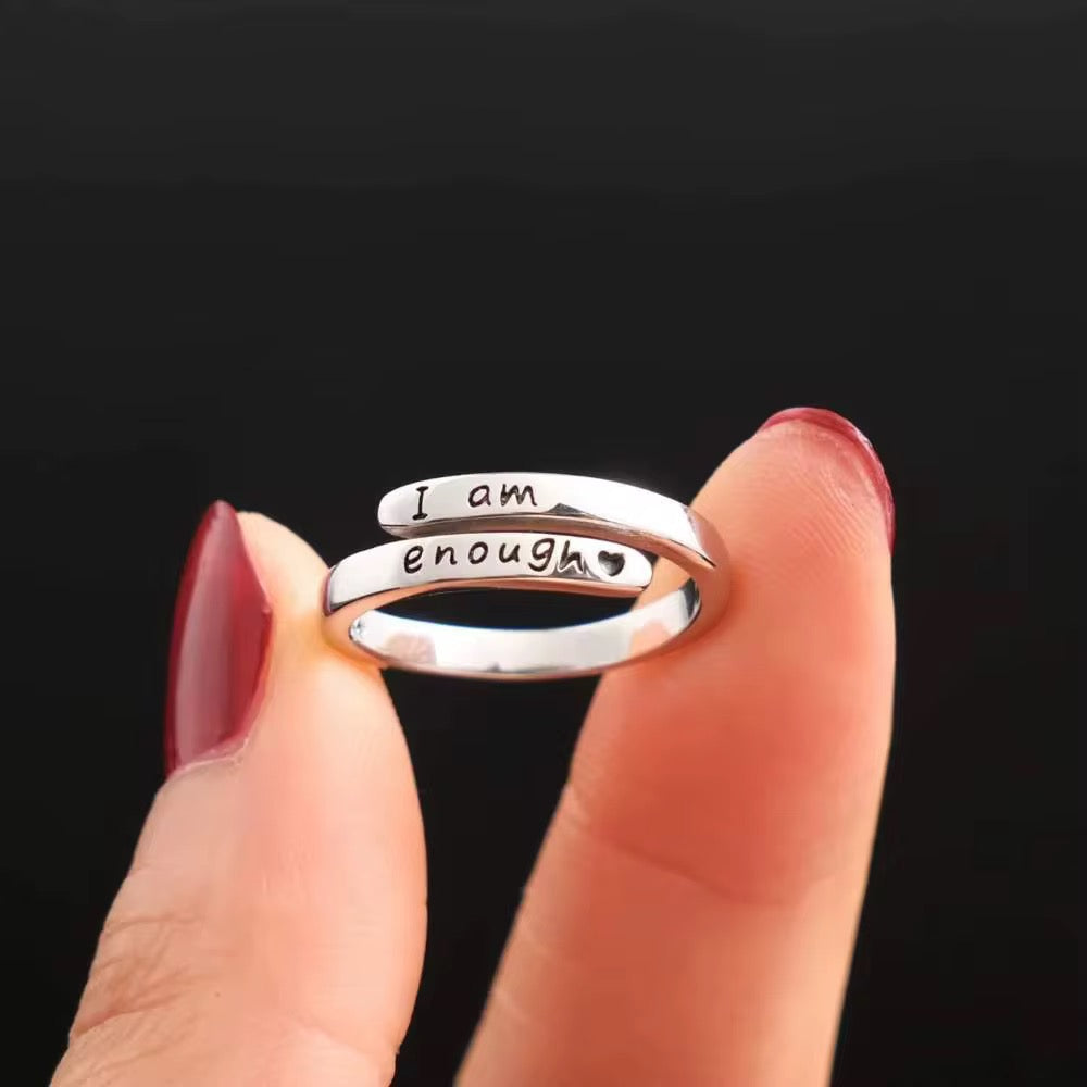 “I am Enough” Adjustable Ring