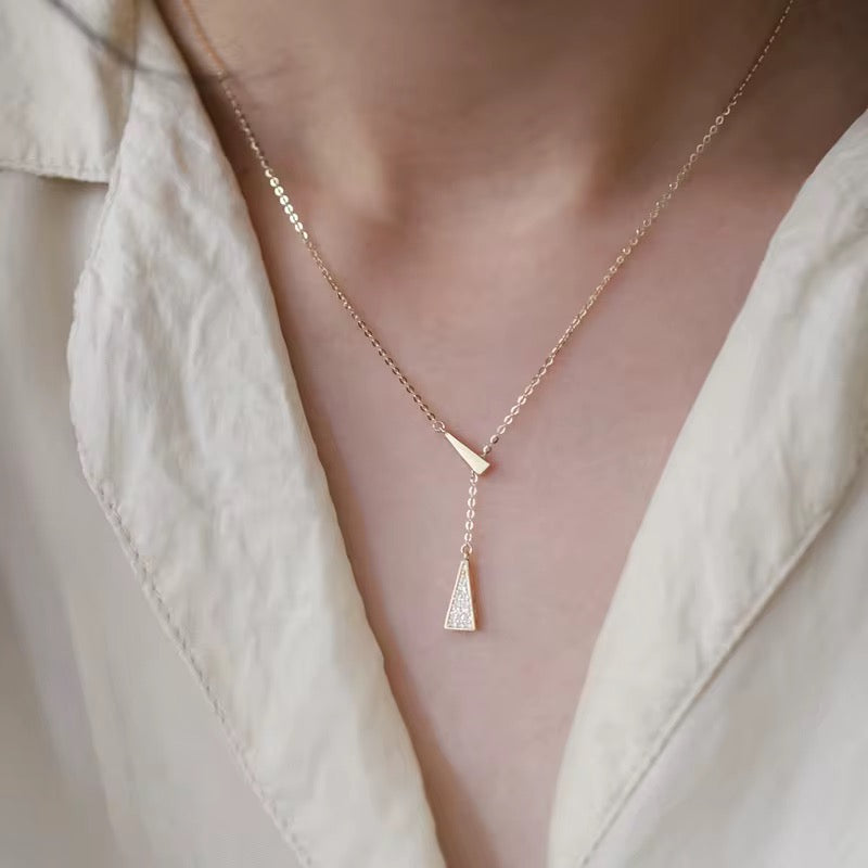 Adjustable Triangle Pendant Necklace