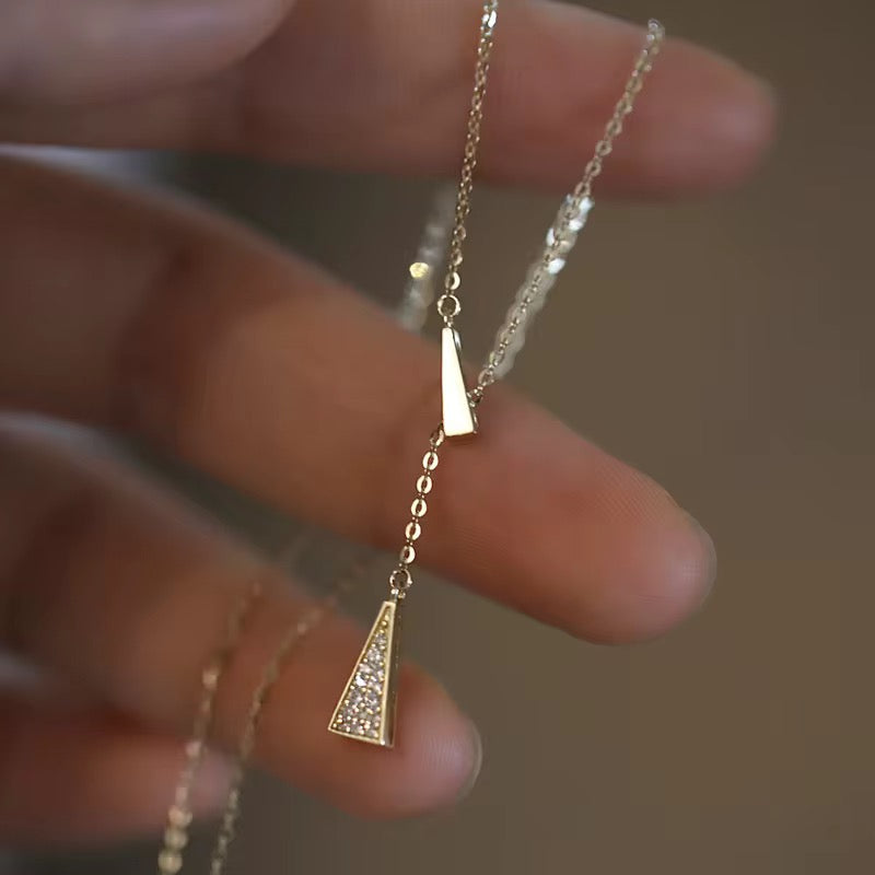 Adjustable Triangle Pendant Necklace