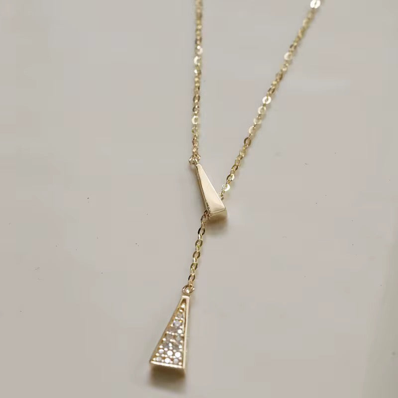 Adjustable Triangle Pendant Necklace