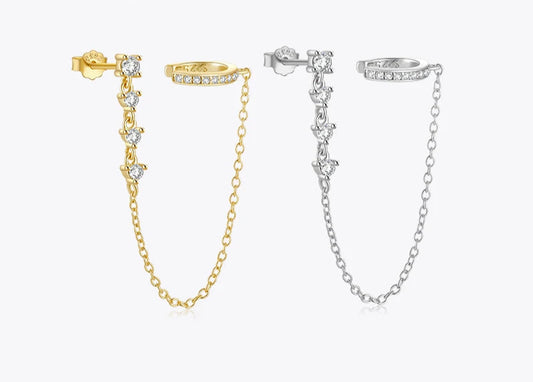 Pendiente de Clip y Cadena